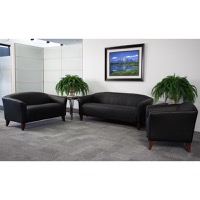 HERCULES Imperial - Contemporary Style Loveseat - Black