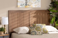 Baxton Studio Patwin Modern and Contemporary Transitional Ash Walnut Finished Wood Queen Size Headboard