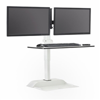 Soar Electric Desktop Sit Stand Dual Monitor Arm