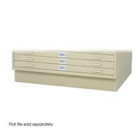 Safco - Flat-File Cabinet - Closed Base for 4996 and 4986, Tropic Sand