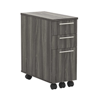 Safco Aberdeen Skinny Pedestal Cabinet - Gray Steel