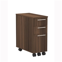 Safco Aberdeen Skinny Pedestal Cabinet - Brown Sugar