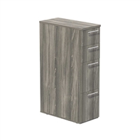 Safco Aberdeen Skinny Pedestal Cabinet, Tall - Gray Steel