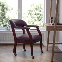 Diamond - Captain's Chair - Burgundy LeatherSoft