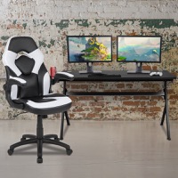 Optis - Gaming Desk and Chair Bundle - White