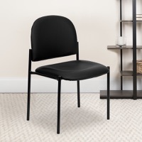 Tania - Contemporary Style Office Reception Chair - Black Vinyl