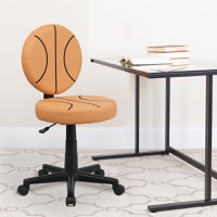 Brandon - Sports Inspired Task Chair - Black and Orange