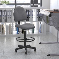 Bruce - Contemporary Drafting Office Chair - Gray