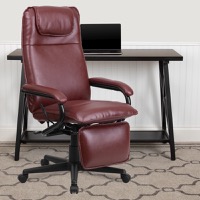 Robert - Contemporary Reclining Executive Office Chair - Burgundy