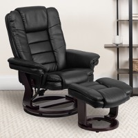 Bali - Contemporary Style Recliner and Ottoman Set - Black