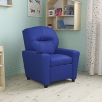 Chandler - Kids Recliner - Lounge and Playroom Chair - Blue Vinyl