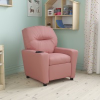 Chandler - Kids Recliner - Lounge and Playroom Chair - Pink Vinyl