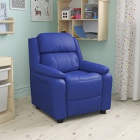 Charlie - Kids Recliner - Lounge and Playroom Chair - Blue Vinyl