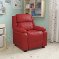 Charlie - Kids Recliner - Lounge and Playroom Chair - Red Vinyl