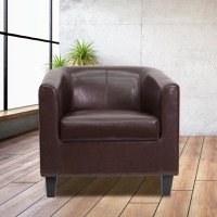 Katie - Transitional Style Lounge Chair - Brown