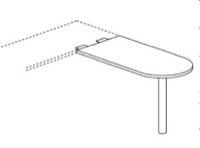 Safco CSII Office Furniture - Peninsula Table Extension 60" x 30" - C685