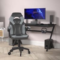 X10 - Modern Ergonomic Racing Style Gaming and Computer Chair - Gray