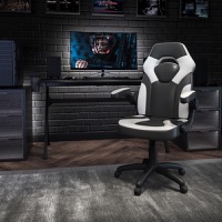 X10 - Contemporary Swivel Video Game Chair - White