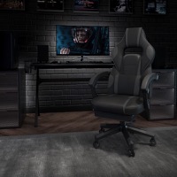 X40 - Modern Swivel Video Game Chair for All-Day Comfort - Black & Gray Trim