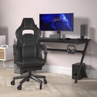 X40 - Modern Reclining Gaming Office Chair for All-Day Comfort - Black & Gray Trim