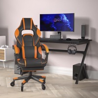 X40 - Modern Reclining Gaming Office Chair for All-Day Comfort - Black & Orange Trim