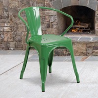 Luna - Stackable Bistro Style Chair - Green