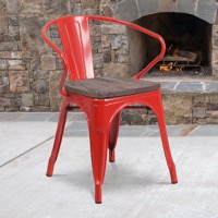 Luna - Stackable Bistro Style Chair - Red