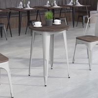 Webb - Metal Cafe Table - Silver