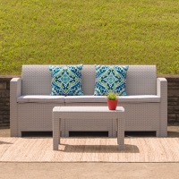 Seneca - Contemporary Outdoor Sofa - Light Gray