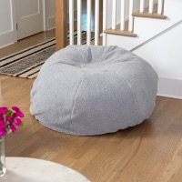 Duncan - Refillable Oversized Bean Bag for All Ages - Gray Sherpa