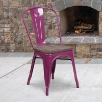 Tenley - Stackable Bistro Style Chair - Purple