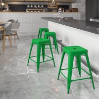 Kai - Industrial Dining Counter Stool - Green