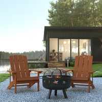 Outdoor Bundle - Adirondack Chairs, Fire Pit