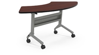 Flip-N-Go Training Table - Cresent Shape - 24" x 67"- HPL 3mm Edge