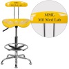 Bradley - Contemporary Draft Stool - Orange-Yellow