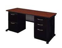 Regency Fusion Executive Office - Desk, Double File Cabinets - 60" x 24"