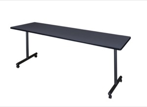 Kobe T-Base 84" x 24" Mobile Training Table - Grey