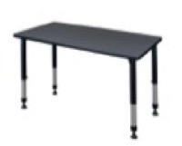 Kee 48" x 24" Height Adjustable Classroom Table  - Grey