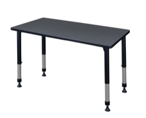 Kee 48" x 24" Height Adjustable Classroom Table  - Grey