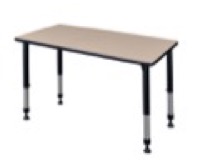 Kee 48" x 30" Height Adjustable Classroom Table  - Beige