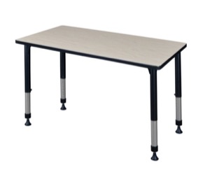 Kee 48" x 30" Height Adjustable Classroom Table  - Maple