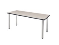 66" x 24" Kee Training Table - Maple/ Chrome