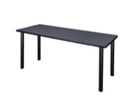 72" x 24" Kee Training Table - Grey/ Black