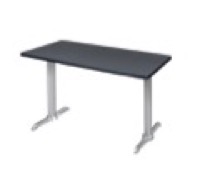 Via 42" x 24" Training Table - Grey/Chrome