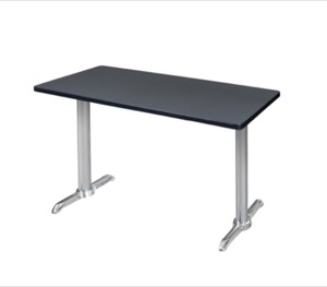 Via 42" x 24" Training Table - Grey/Chrome