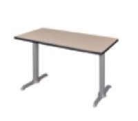 Via 48" x 24" Training Table - Beige/Grey