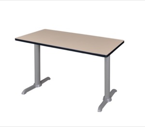 Via 48" x 24" Training Table - Beige/Grey