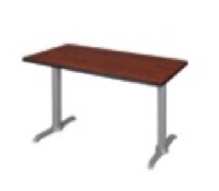 Via 48" x 24" Training Table - Cherry/Grey