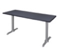 Via 60" x 24" Training Table - Grey/Grey