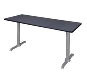 Via 60" x 24" Training Table - Grey/Grey